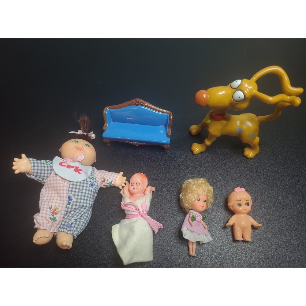 Lot of Vintage Cabbage Patch Kewpie‎ Matte Rugrat Miniature Dolls
